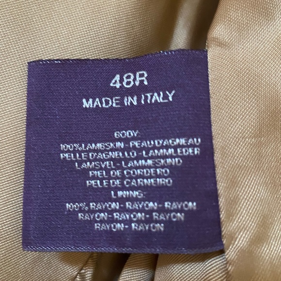 Ralph Lauren Purple Label Lambskin Blazer, 48R - Picture 12 of 12